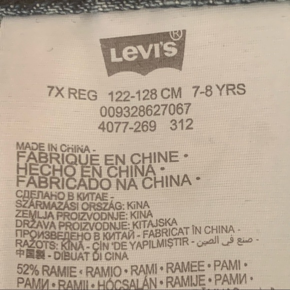 LEVI’S 549 Boys Relaxed Straight Leg Jeans Size 7X - Picture 11 of 12